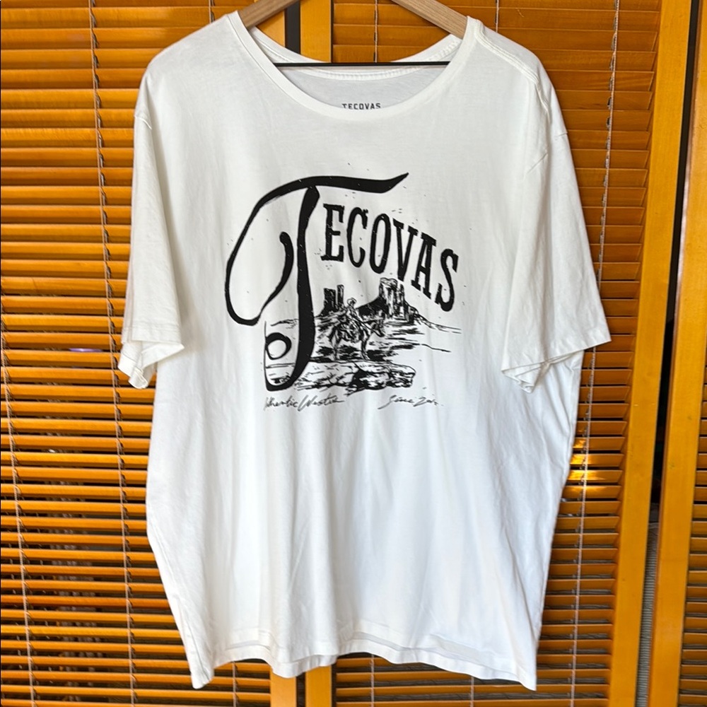 Tecovas White T-Shirt with Black Graphic
